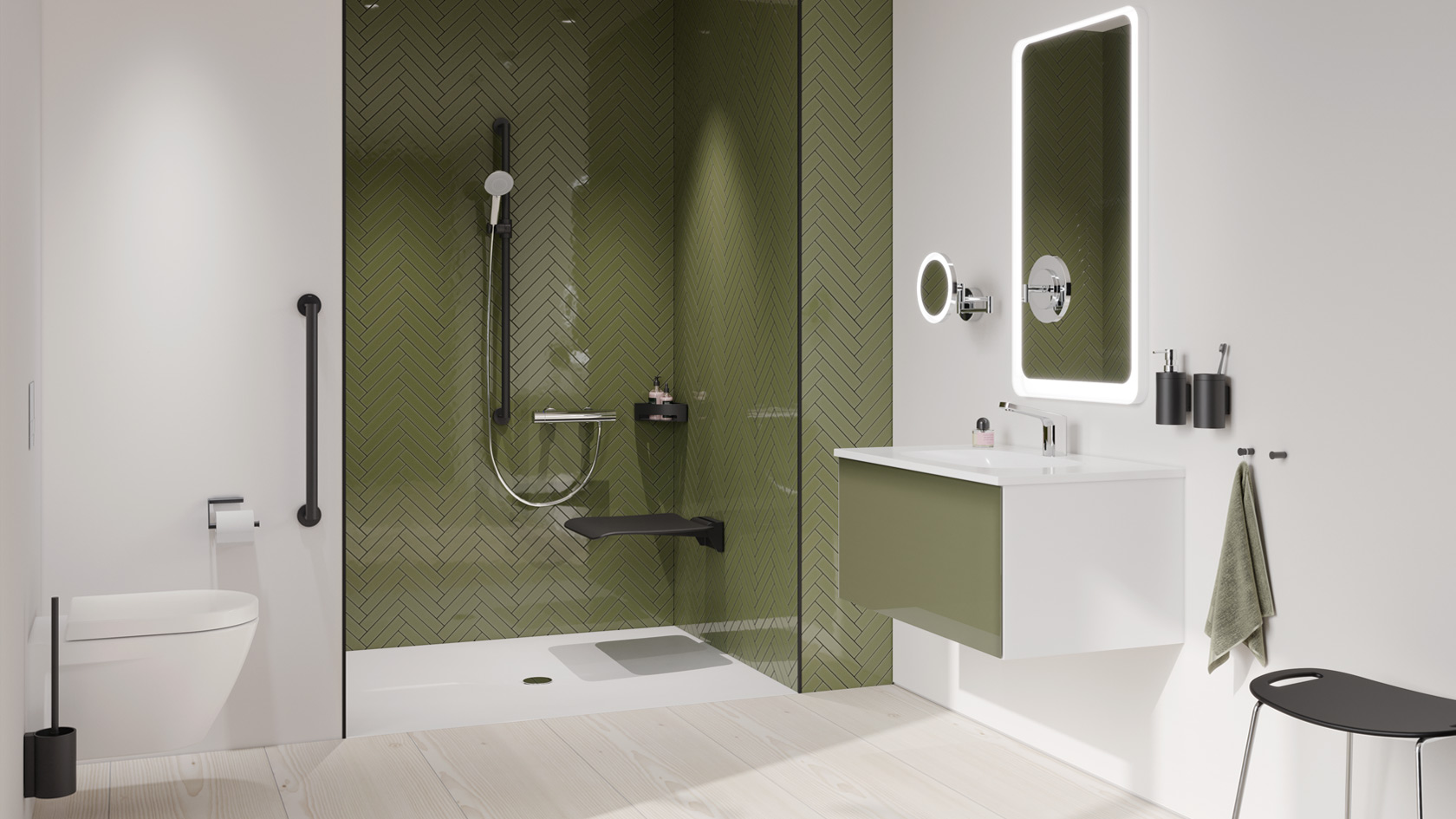 Salle de bain adaptée PMR Senior Personnes âgées Handicap