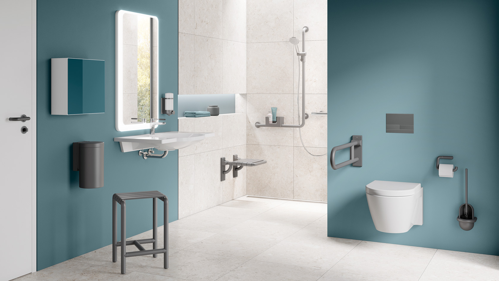 Salle de bain adaptée PMR Handicap Senior