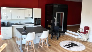 espace d'exposition, colombelles, calvados, matériels pmr, aménagement handicap