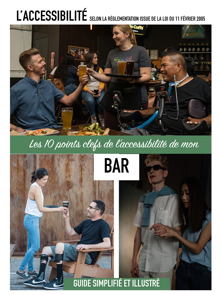 Accessibilité guide erp bar café accès handicap règlementation normes pmr
