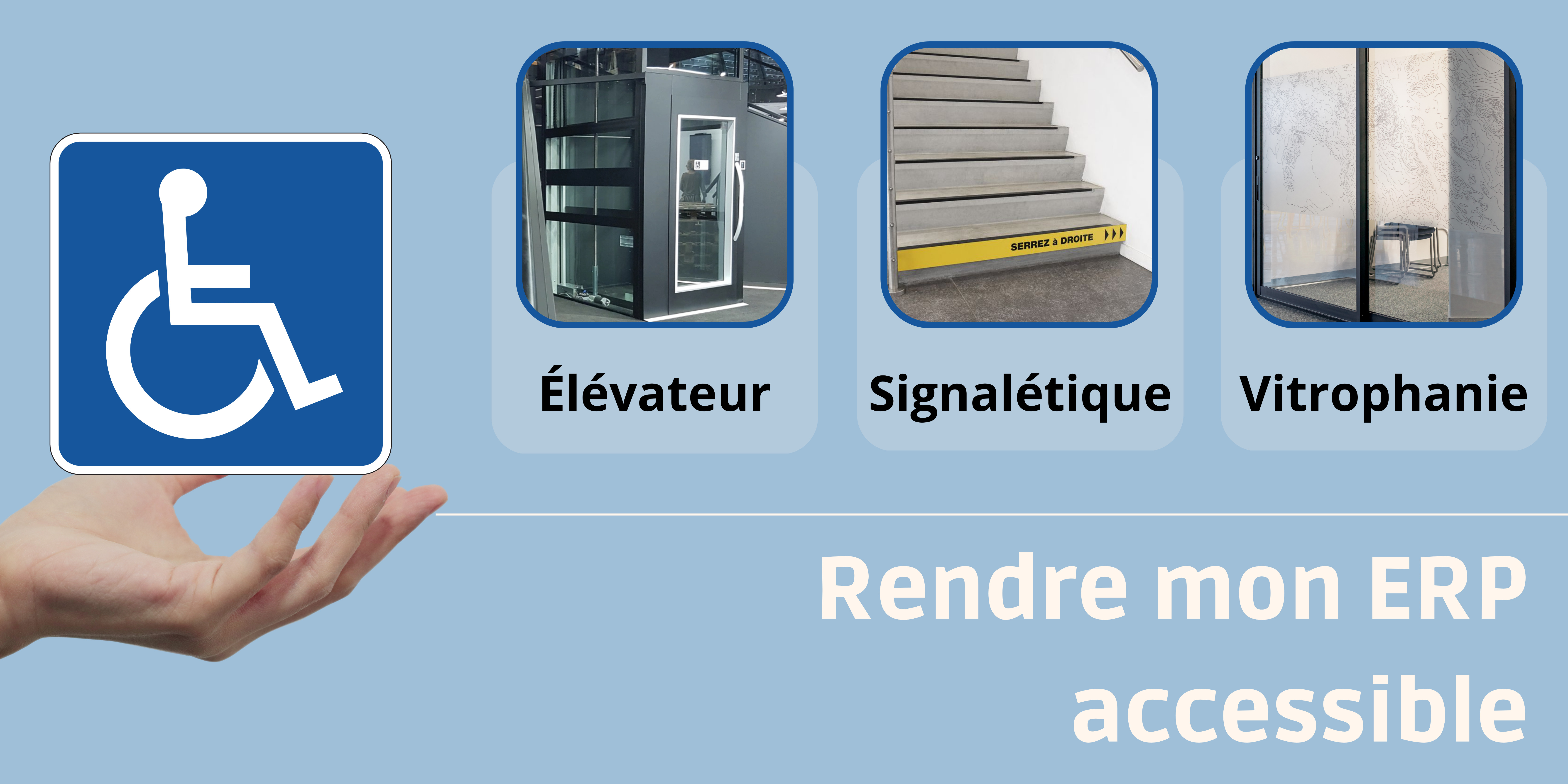 Habile accessibilité ERP fourniture et pose matériel professionnel et conforme, rampe d'accès pmr, accès pmr, aménagement handicap