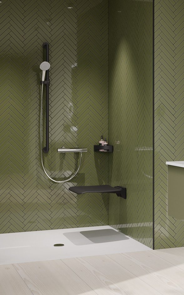 Salle de bain adaptée PMR Senior Personnes âgées Handicap